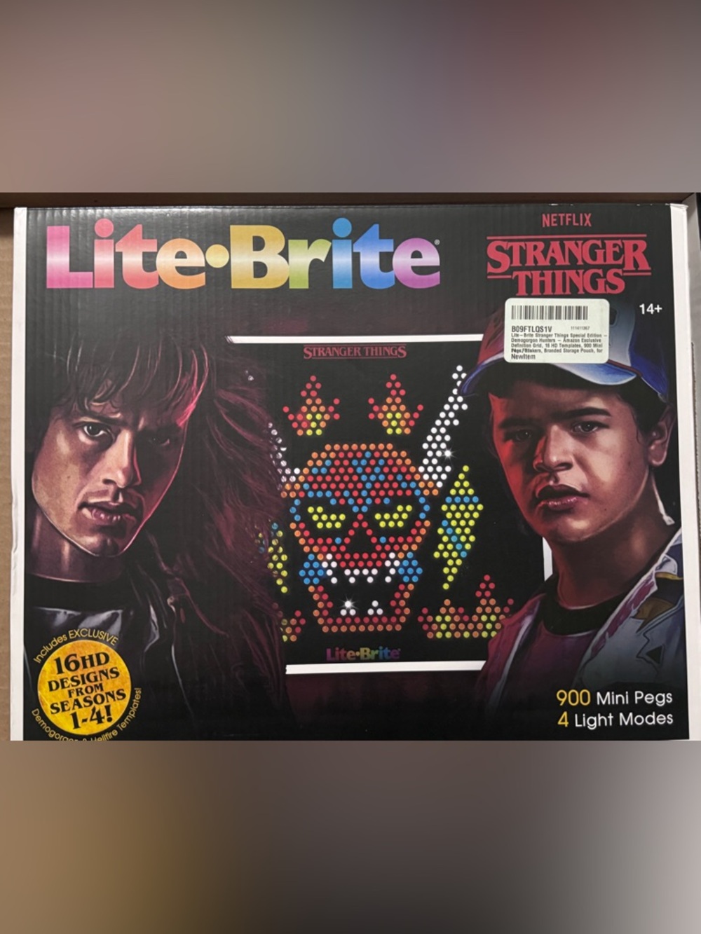 Lite-Brite Netflix Stranger Things Retro Light Peg Set - Black Box